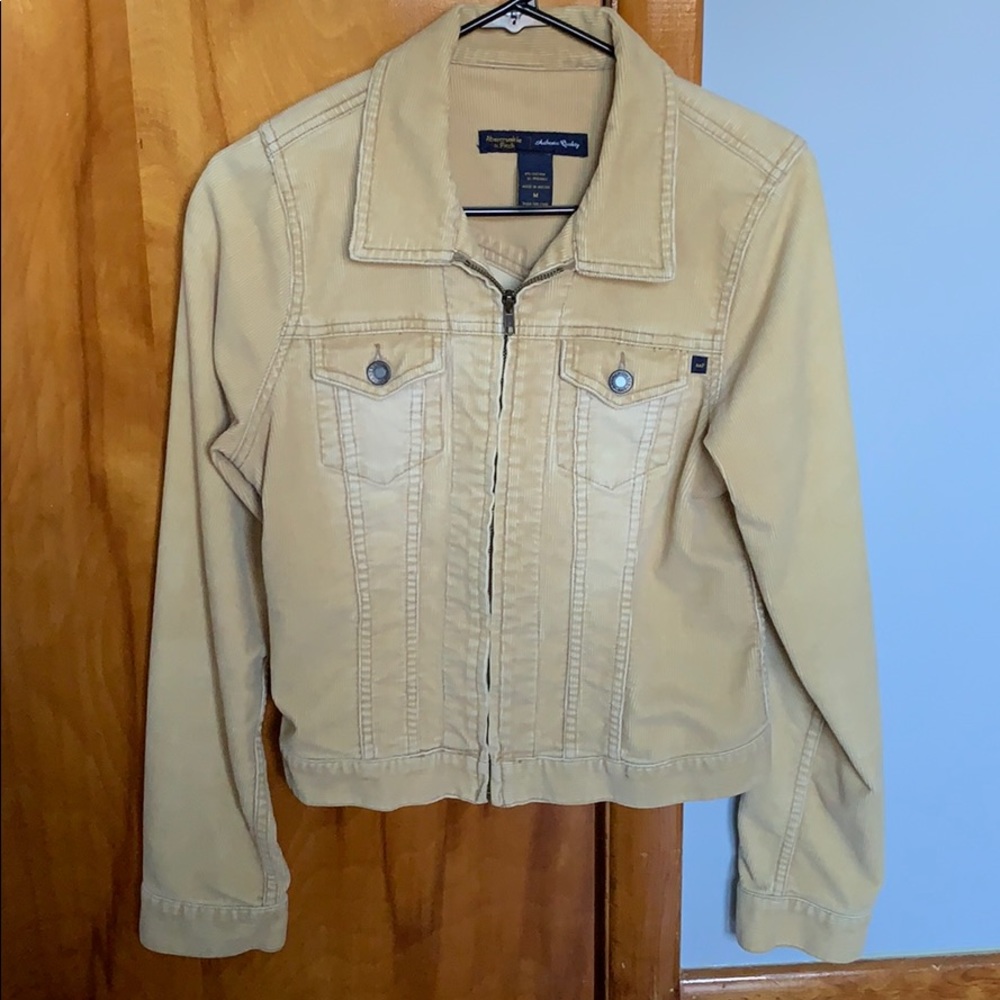 Abercrombie & Fitch Lightweight corduroy tan jacket